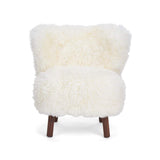 Emily Lounge Chair | Long Wool Snow White