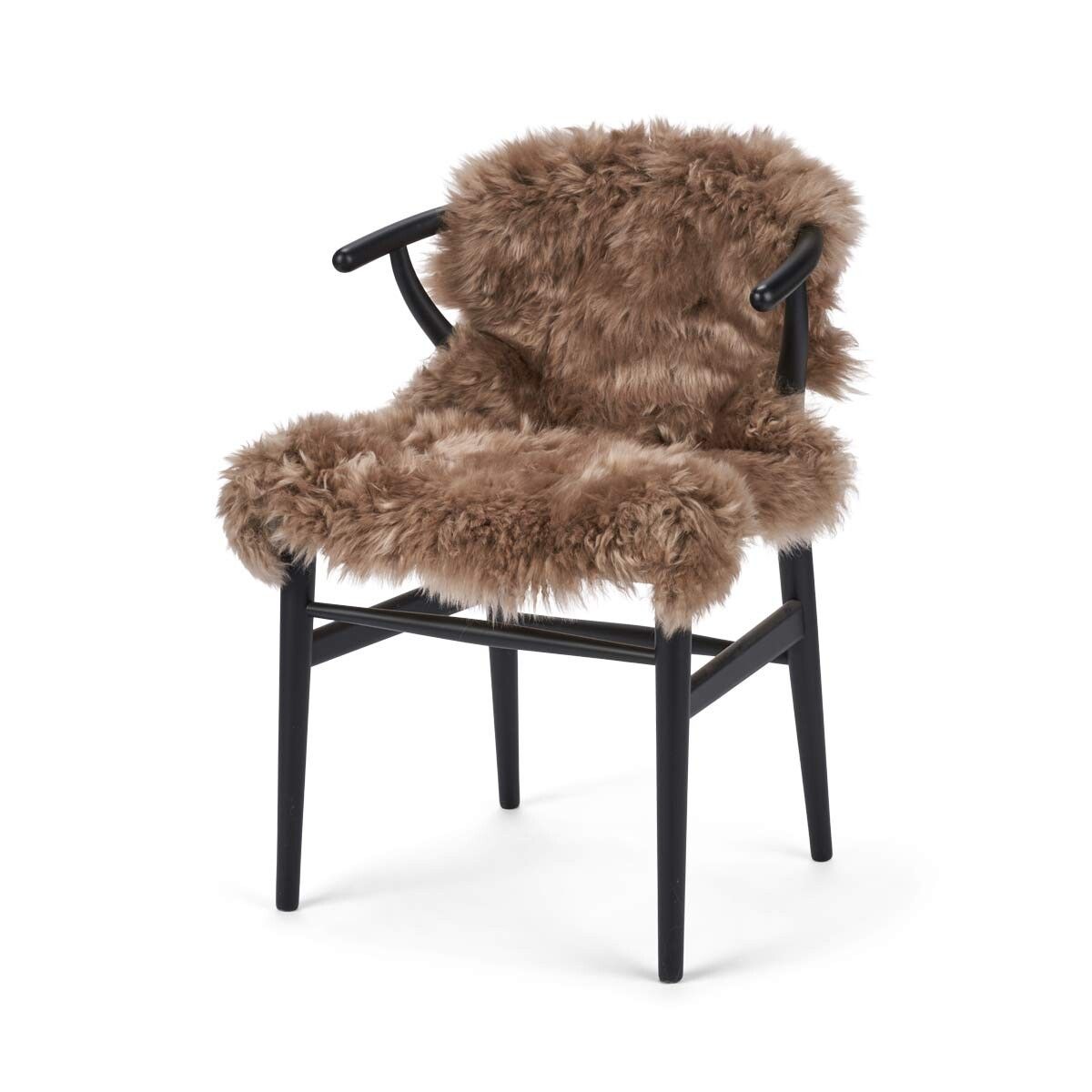 Merino Sheepskin Dyed | New Zealand | Long Wool | approx. 90x60 cm Taupe