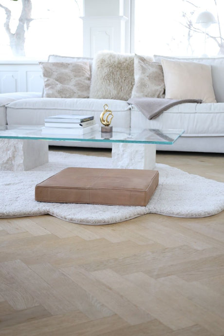 Calf leather Cushion | 50x50 cm Golden Tan