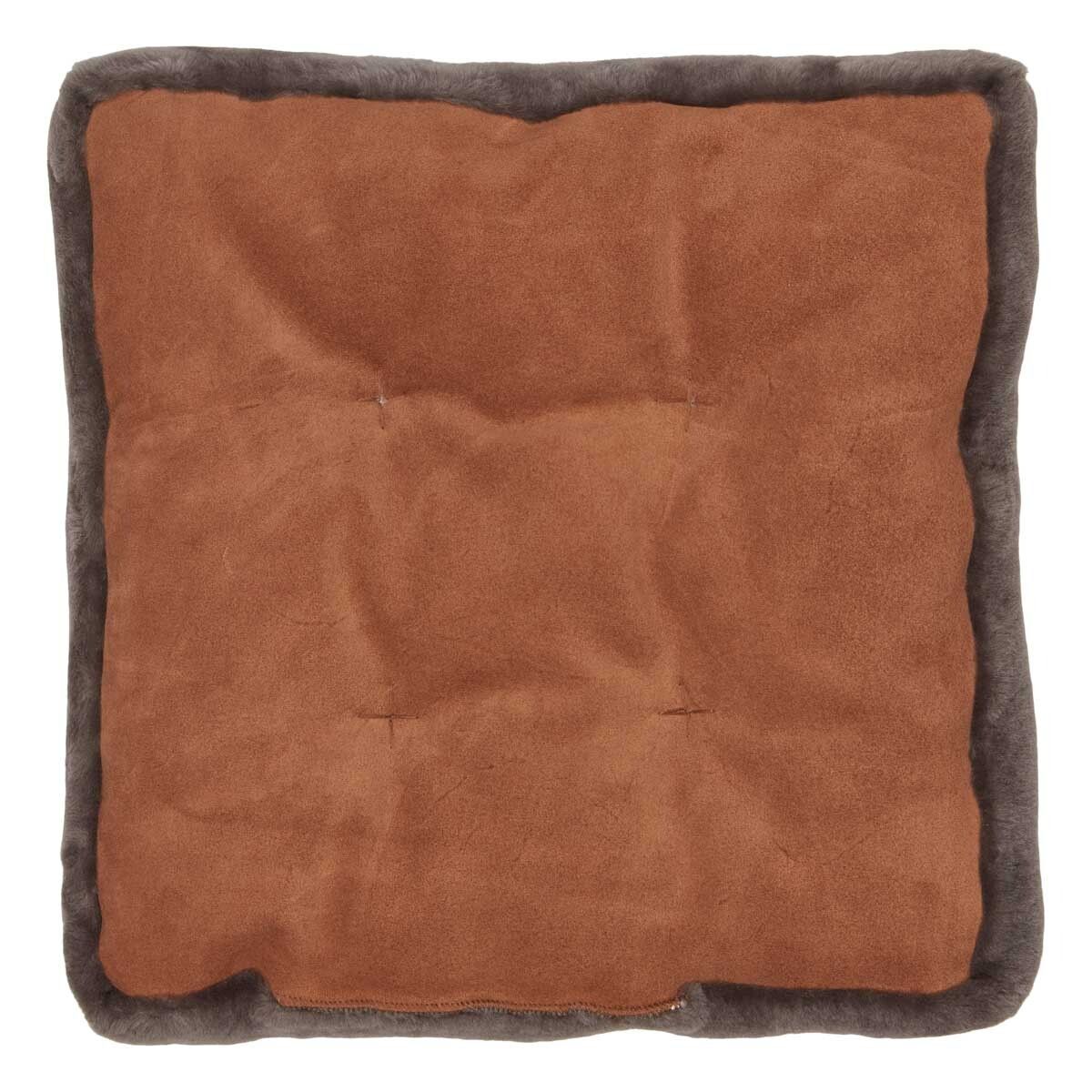 Moccasin Seat Cover | Calfleather backing Dark Grey