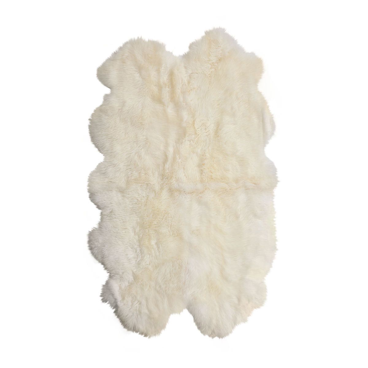 Premium New Zealand Sheepskin | Long Wool | Quadruple Rug 180x110 cm Ivory