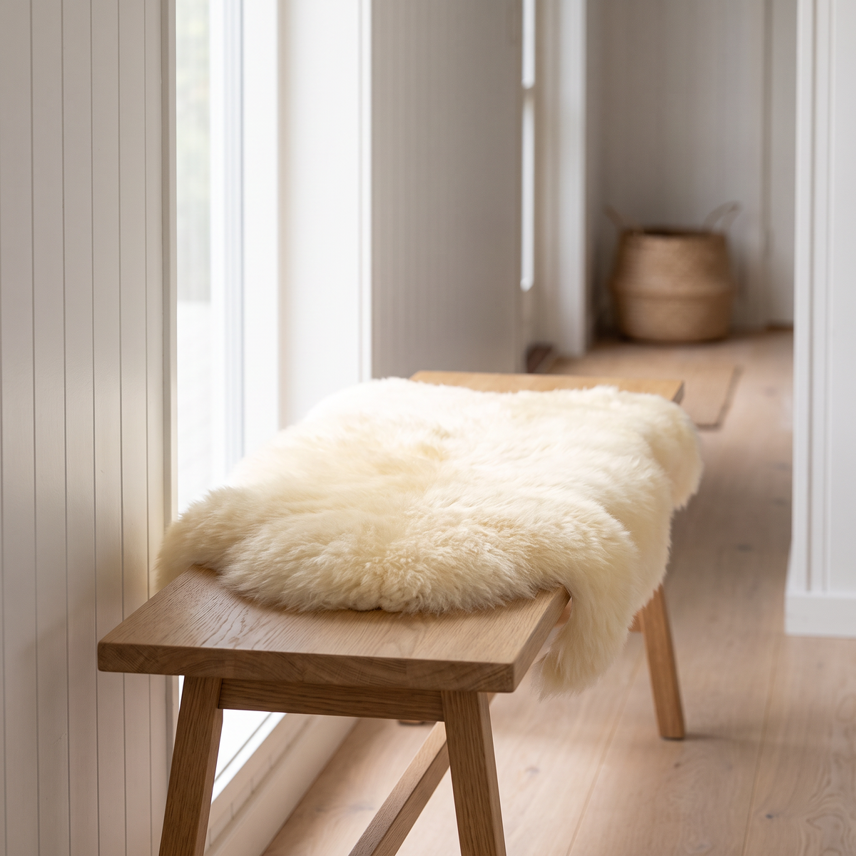 New Zealand Sheepskin | Long Wool | 100 cm Ivory