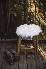 Long Wool Sheepskin Seat Cover 2 Pack | Ø35 cm Black
