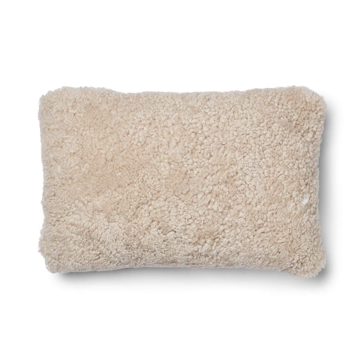 Short-Wool Sheepskin Cushion | 34x52 cm Beige/Pearl