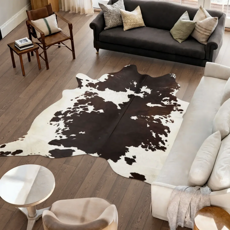 Cow Hide Rug | Dark Brown/Red | 4,2 sqm