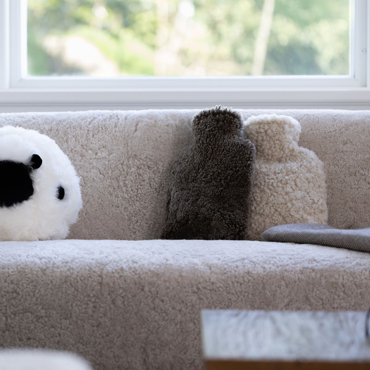 Sheepskin Hot Water Bottle Anthracite