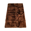 Long Wool Sheepskin Design Rug Tobacco Brown