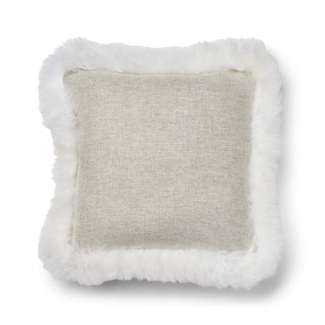 Wool Cushion | Long Wool trim  | 52x52 cm |34x52 cm