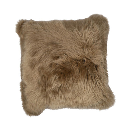 Sheepskin Cushion | Long Wool | New Zealand | 50x50 cm Taupe