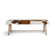 Cowhide Bench | 140x35x45 cm Brown/White