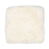 Seat Cover | With Backing | Long Wool | New Zealand | 40x40 cm Ivory