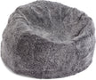 Round Sheepskin Bean Bag | Short Wool | Medium | Large Light Grey