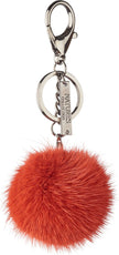 Pom Pom Keyring Black Metal Autumn Marble