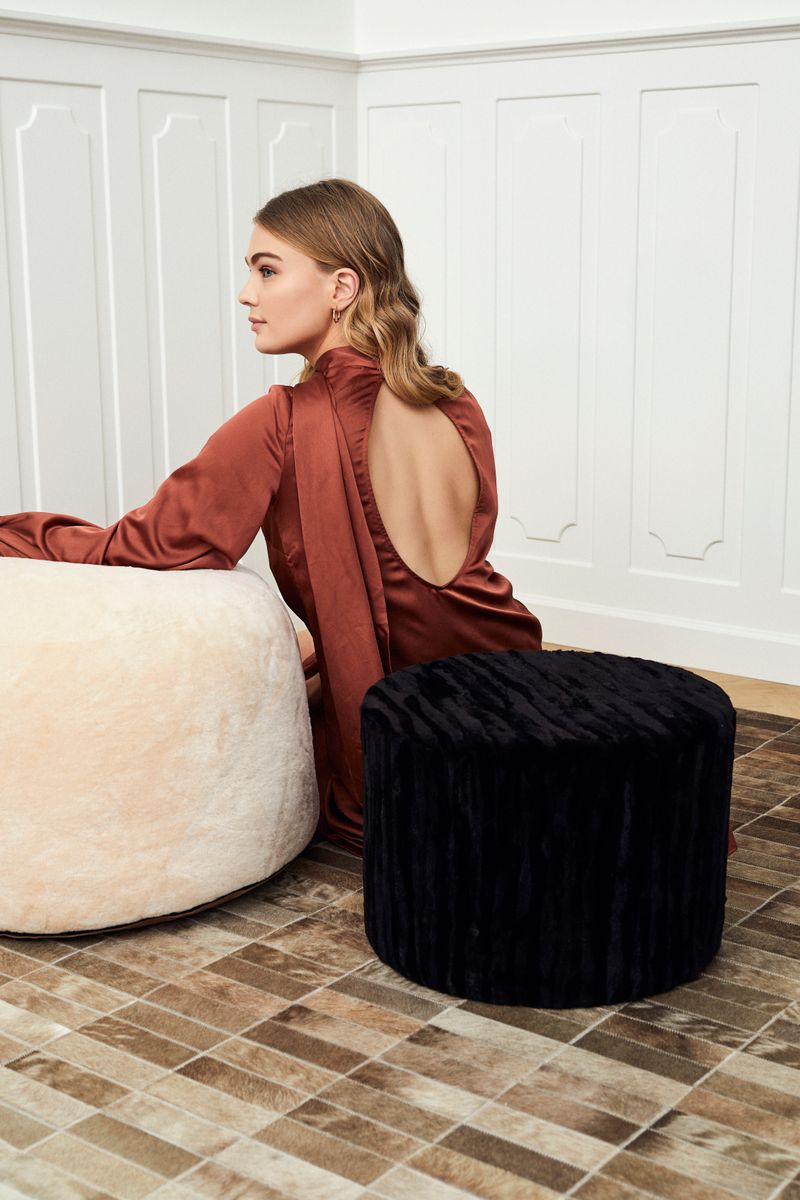 Round Moccasin Pouf | ø55xH36cm