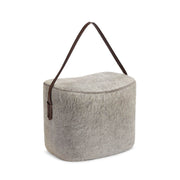 Calf Leather Pouf | Oval | 45x35x38 cm