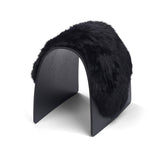 Sheep Stool Cover | Long Wool Black