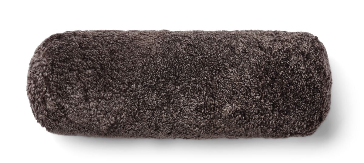 Bolster Cushion | Short Wool Sheepskin | D20xL52 cm Cappuccino