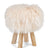 Theo Stool + Cover | Oak Legs | Mongolian Sheepskin