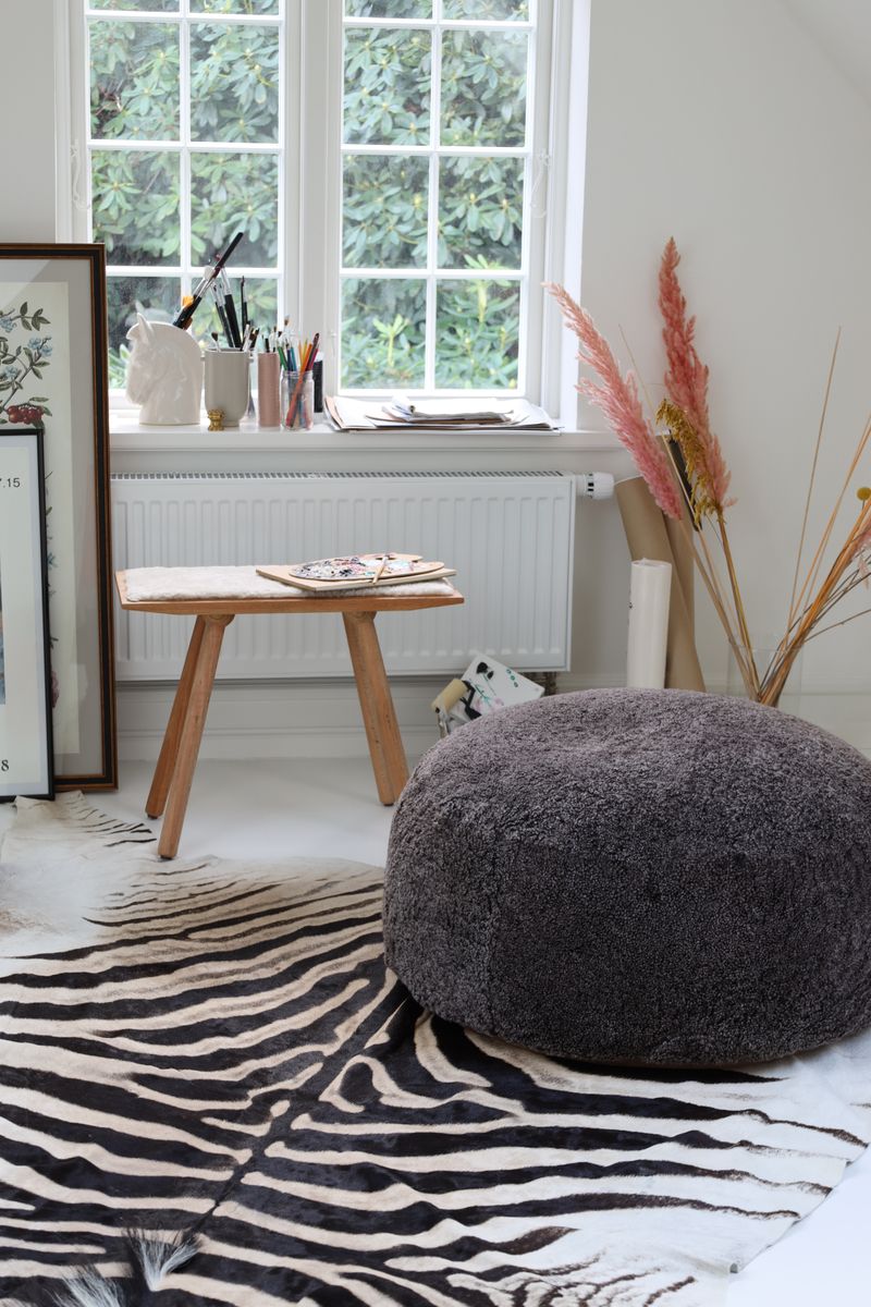 Round Sheepskin Bean Bag - Sheepskinhouse.co.uk