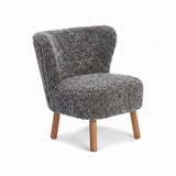 Emily Lounge Chair | Short Wool Graphite