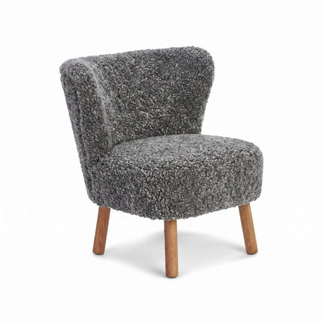 Emily Lounge Chair | Short Wool Graphite