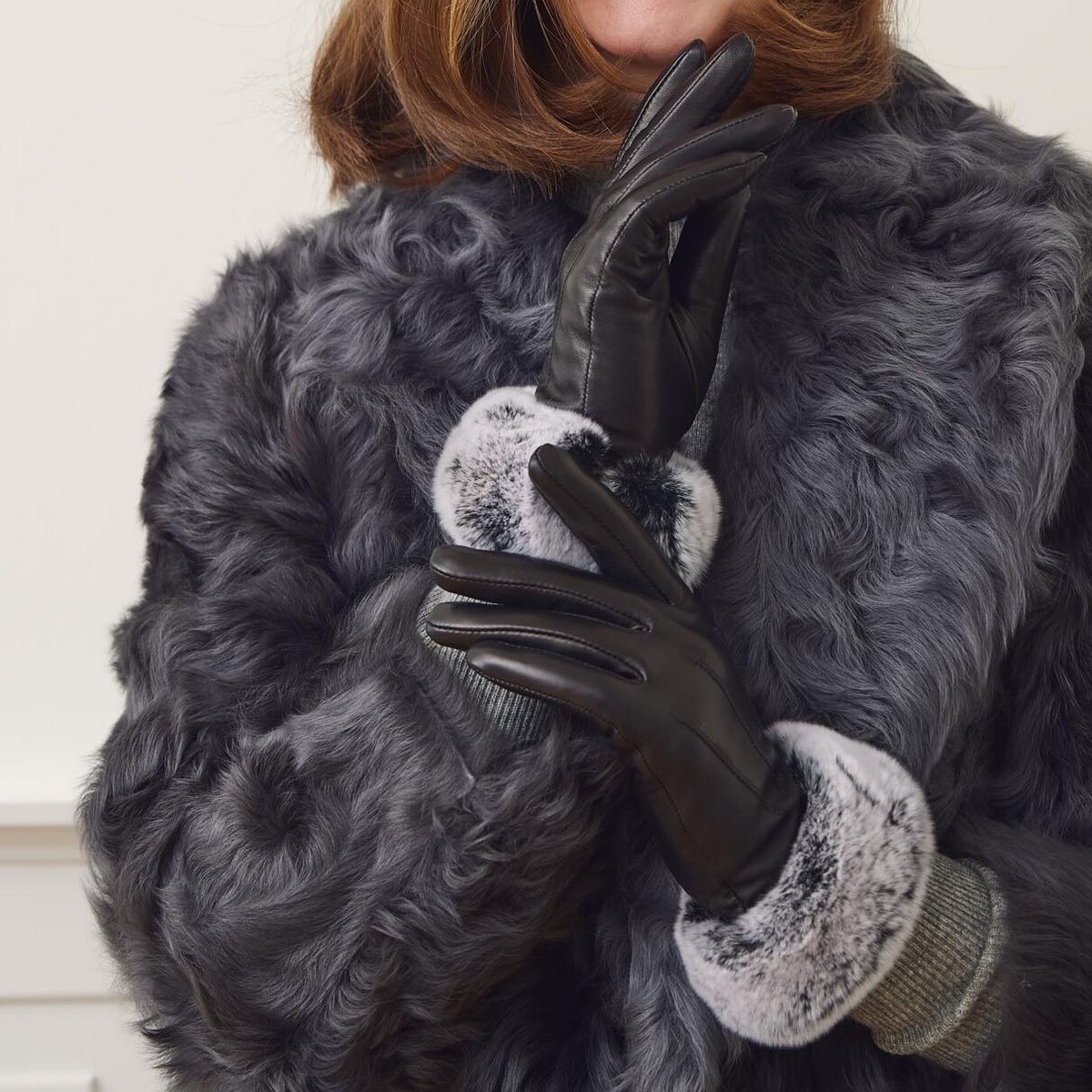 Kassandra Gloves Black/Snow Top