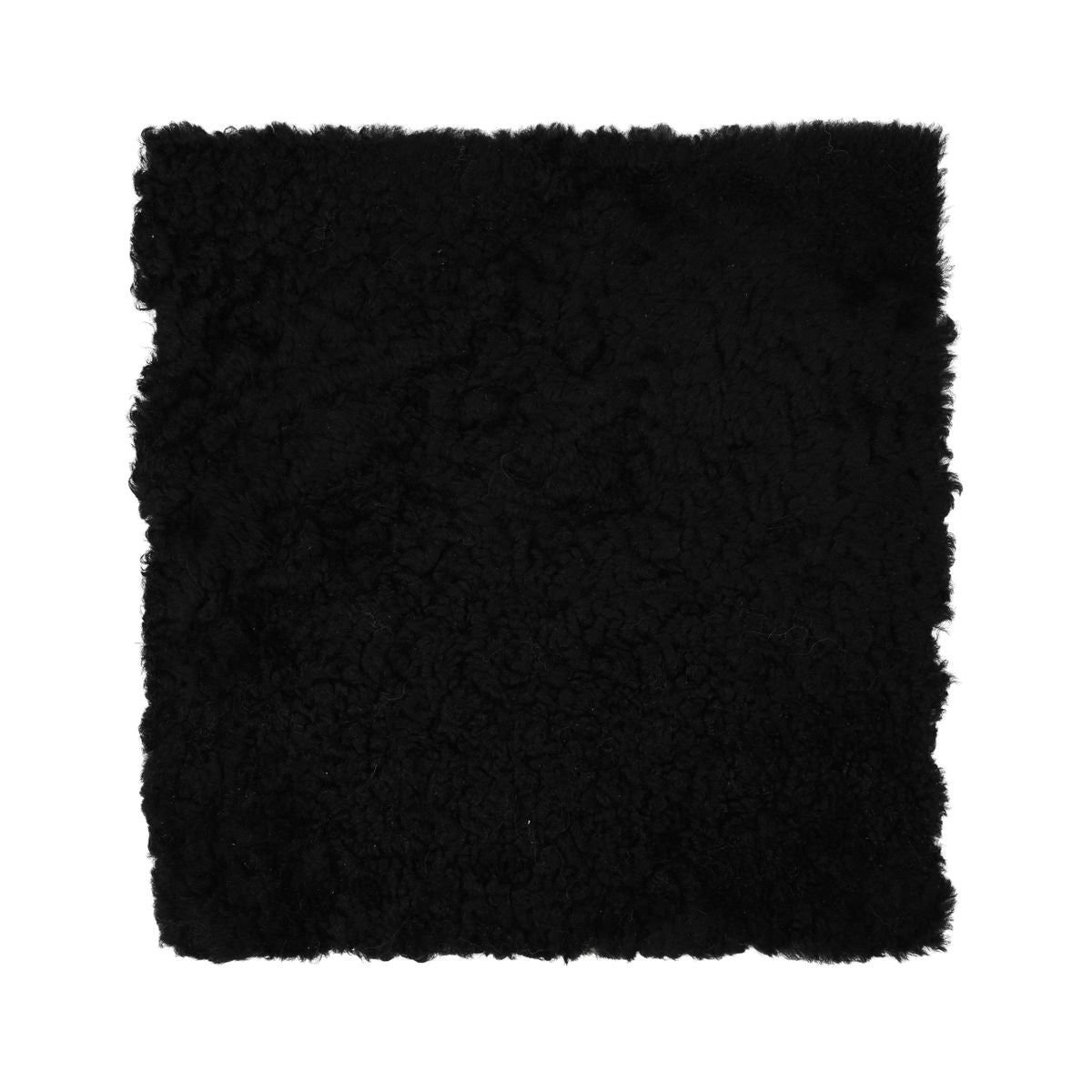 Short Wool Seat Cover | New Zealand | 40x40 cm Black