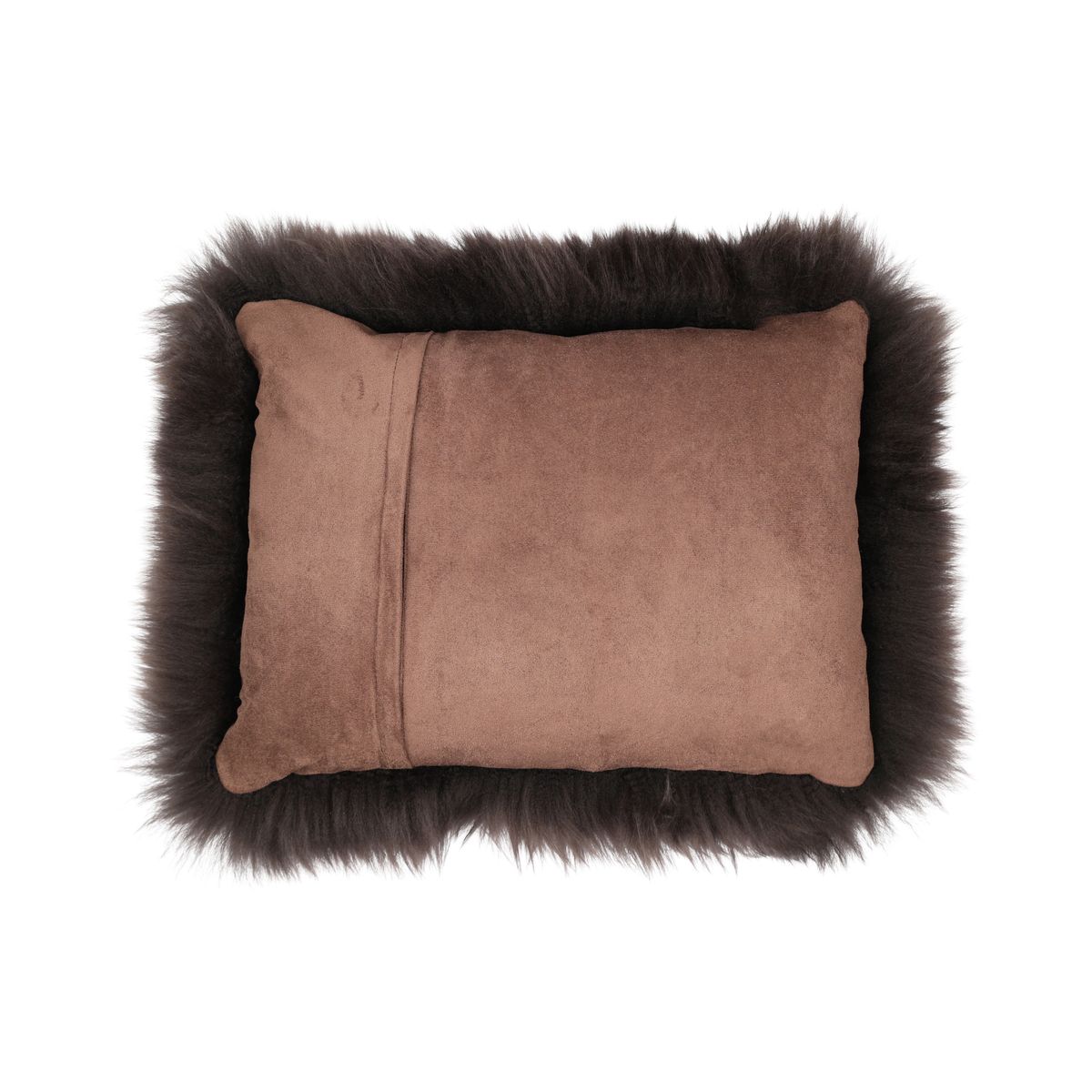 Sheepskin Cushion | Long Wool | New Zealand | 35x45 cm Chocolate