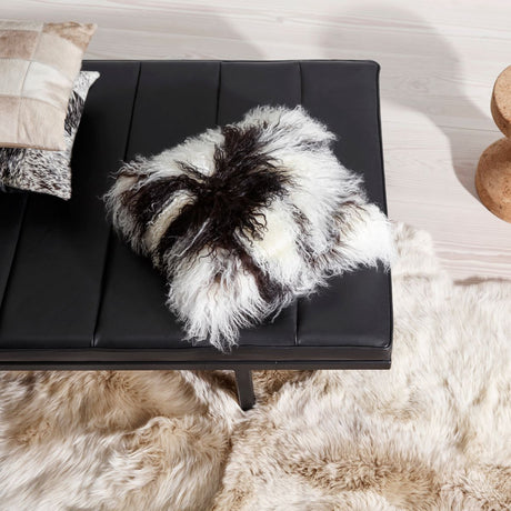 Mongolian Curly Cushion | 28x56 cm Arctic Sunrise