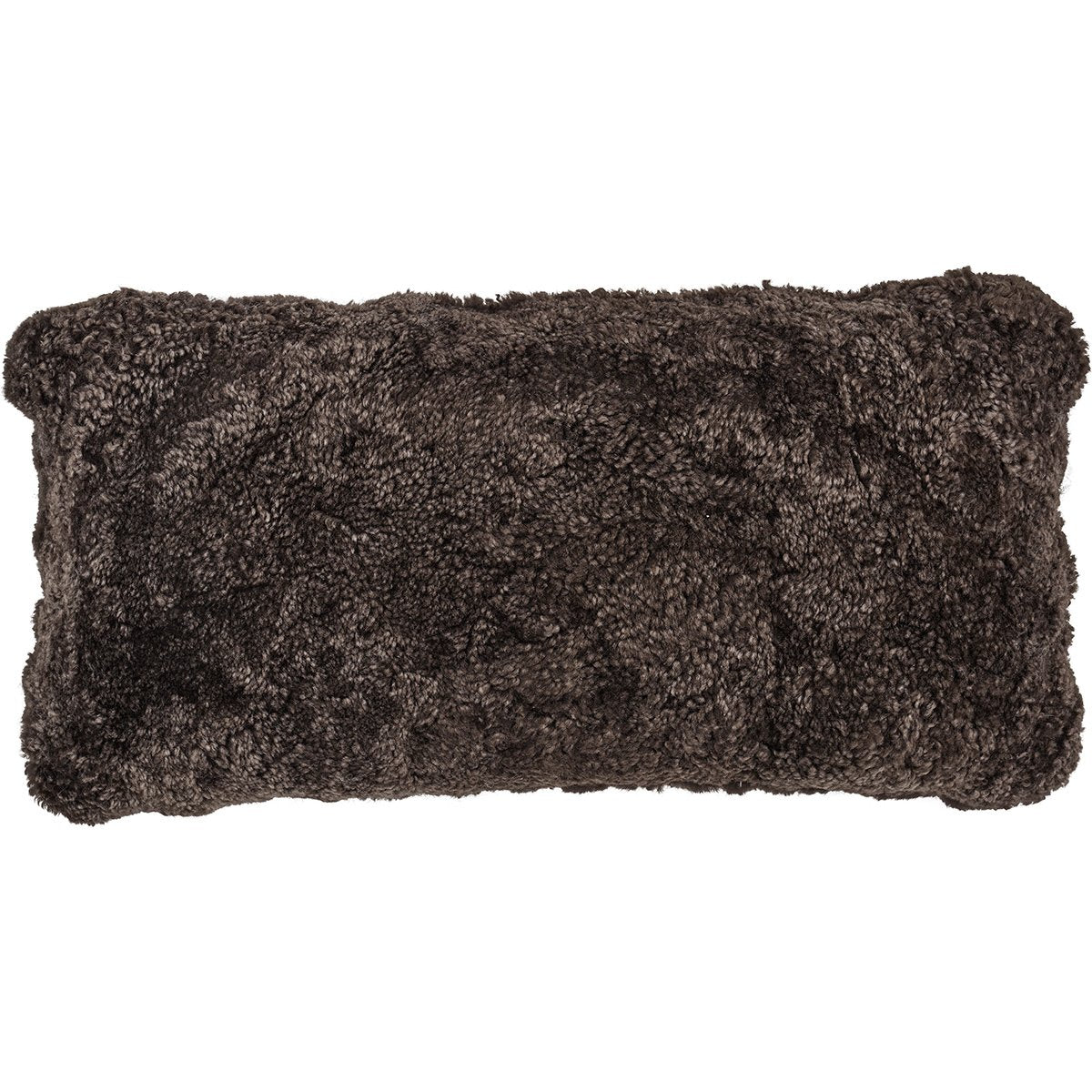 Short Wool Sheepskin Cushion | Doublesided | SW | 30x60 cm Cappuccino