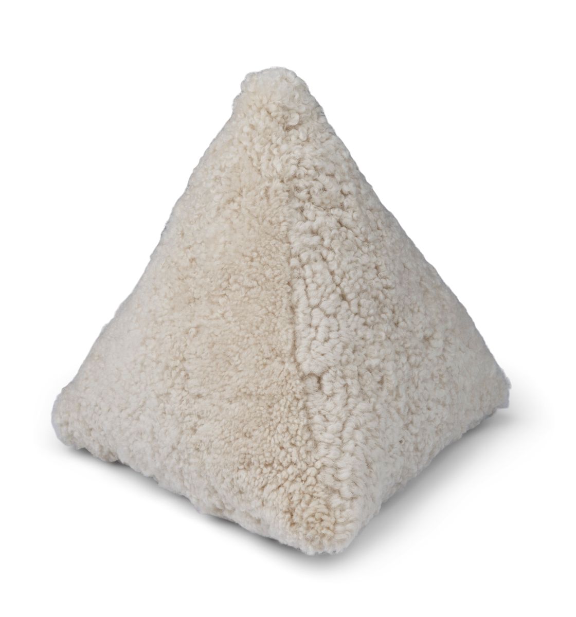Hematite Cushion | Short Wool | 35x35x35 cm Pearl