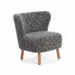 Emil Lounge Chair | Short Wool Graphite