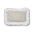 Wool Cushion | Long Wool trim  | 52x52 cm |34x52 cm Silver/Ivory