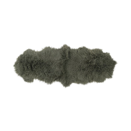 Double Mongolian Sheepskin | 150 x 55 cm Hedge Green