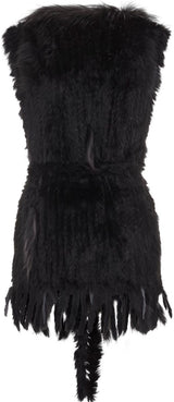 Anna Vest with Tassels Black