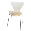 Long Wool Sheepskin Seat Cover 2 Pack | Ø35 cm Beige