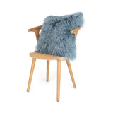 Sheepskin Cushion | Mongolian | 50x50 cm Sky Grey