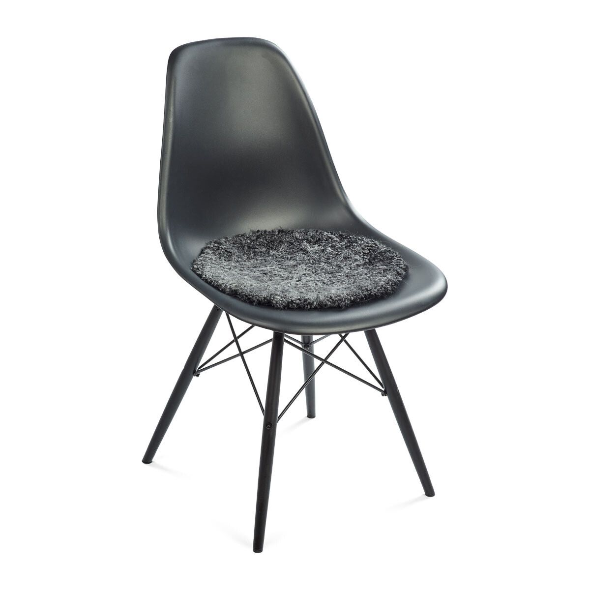 Premium Short Wool Curly Sheepskin Seat Cover Ø38 cm