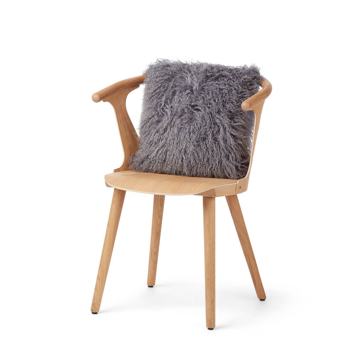 Sheepskin Cushion | Tibet | 40x40 cm Steel