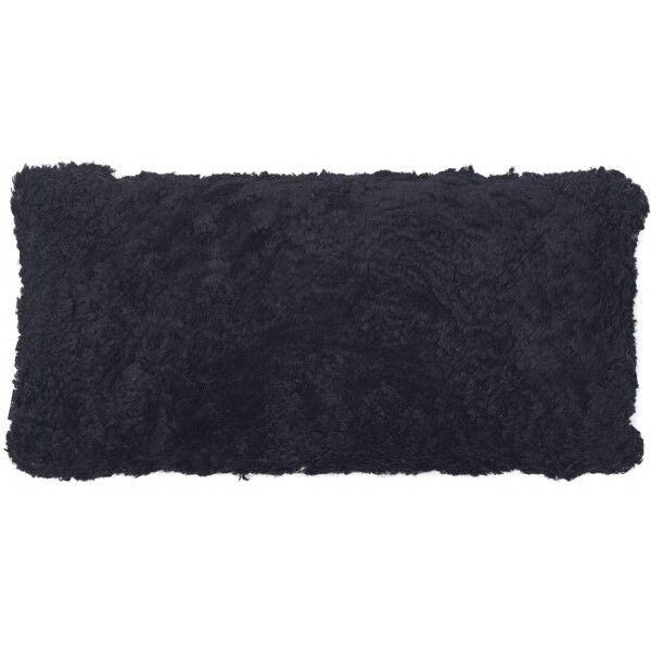 Short-Wool Sheepskin Cushion | Doublesided | 41x66 cm Black