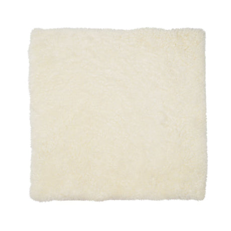 Short Wool Seat Cover | New Zealand | 40x40 cm White