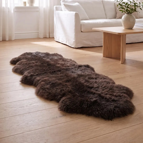 Merino Double Sheepskin | Long Wool | 170x60 cm Chocolate