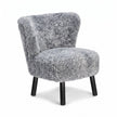 Emily Lounge Chair | Short Wool Light Grey