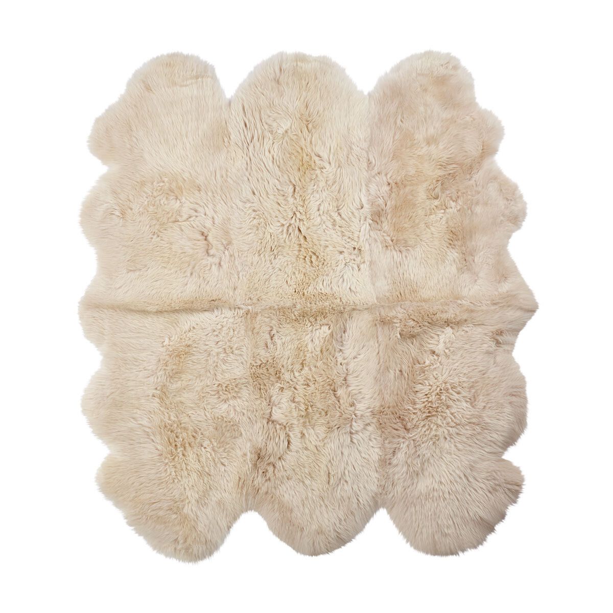 Premium | New Zealand Sheepskin | Long Wool | Rug 180x162 cm Linen