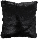 Rabbit/Wool Cushion | 40x40 cm Black