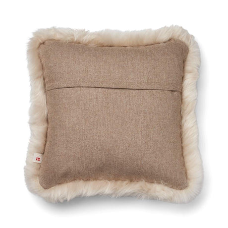 Wool Cushion | Long Wool trim  | 52x52 cm |34x52 cm Beige/Linen