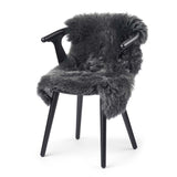 New Zealand Sheepskin | Long Wool | 90 cm Steel