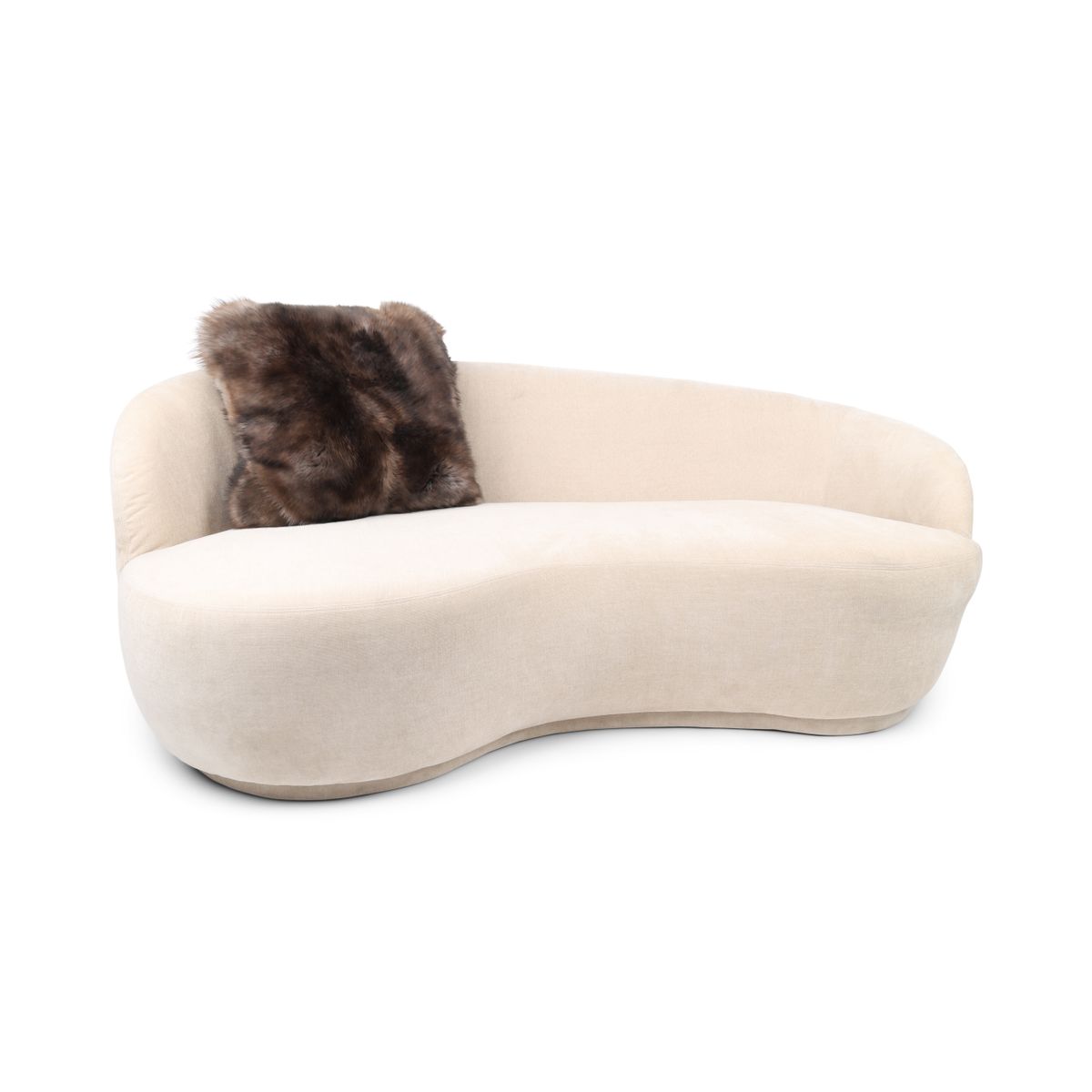 Toscana Lamb Cushion | Long Wool | Doublesided Dark Brown