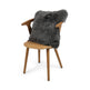 Sheepskin Cushion | Long Wool | New Zealand | 50x50 cm Steel