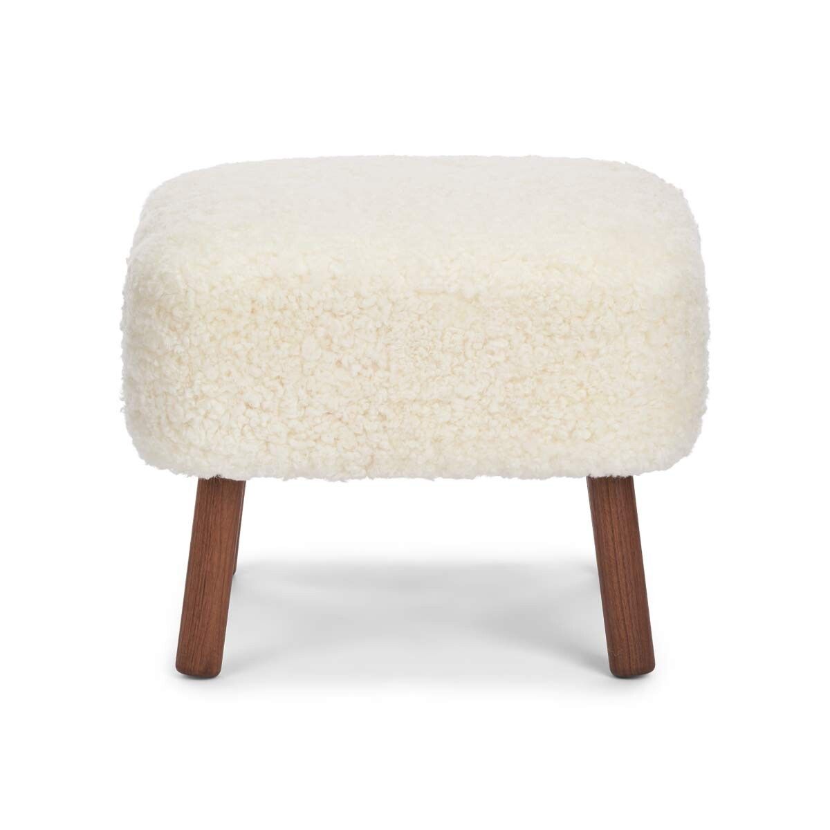Emil Foot Rest | Short Wool Ivory